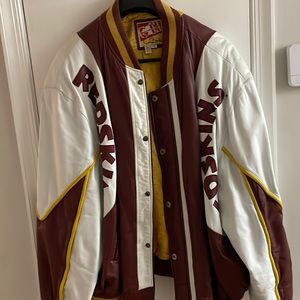 Collectibles genuine leather Maryland Redskins men jacket